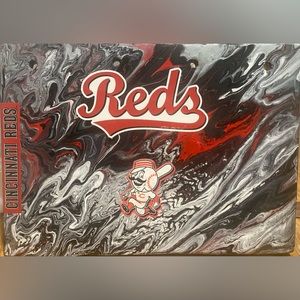 Custom wood painted for Cincinnati Reds